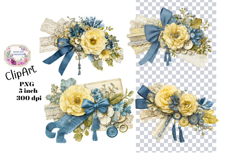 Cluster, Ephemera, PNG, Junk Journal, clipart