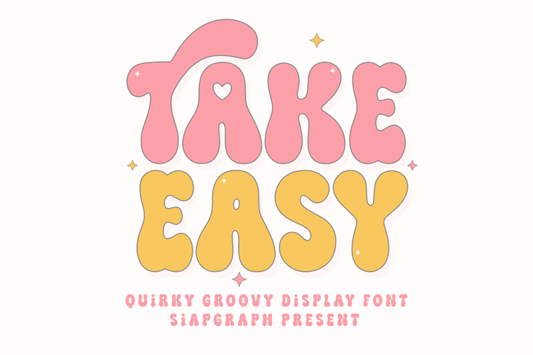 Take Easy - Quirky Groovy Font