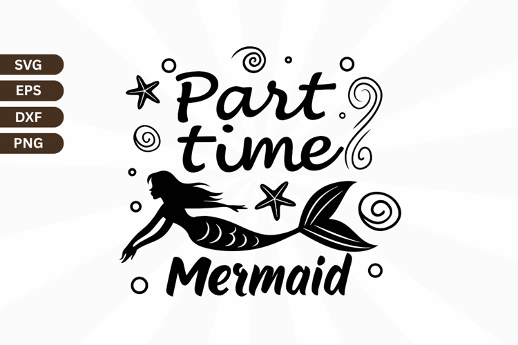 Silhouette Mermaid Clipart Image 12