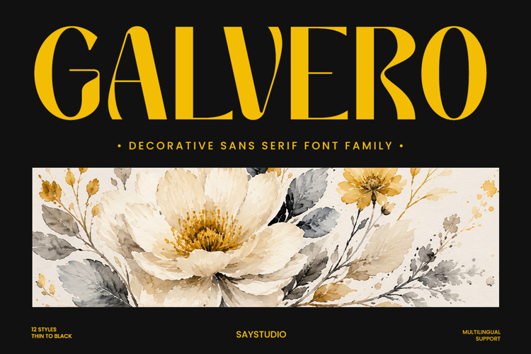 Galvero - Decorative Family Sans Serif Font