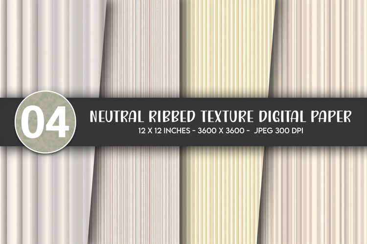 Neutral Ribbed Texture Digital Paper