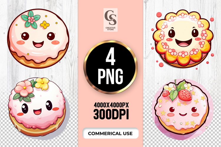 Cute Donut Clipart Image 17