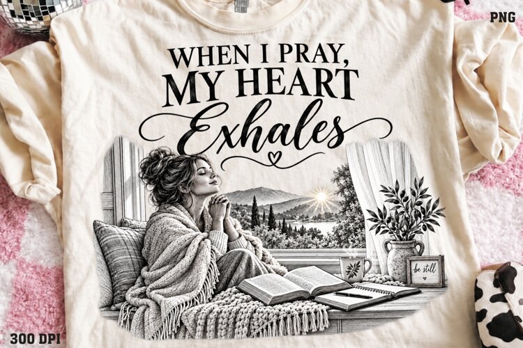 Peace Grows by Prayer Shirt PNG, Praying Woman Christian Shi example image 1