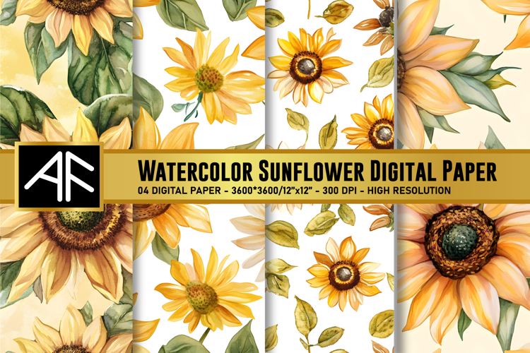 Sunflower Scrapbook Paper Image 14