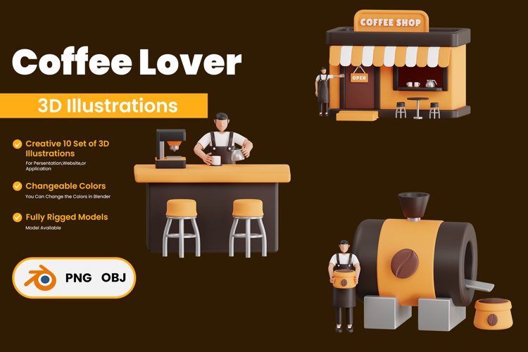 3D Coffee Lover Pack