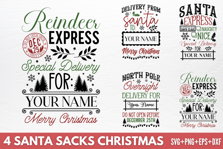 Santa Sacks Christmas SVG