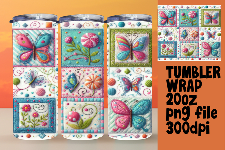 SOPHISTICATED 20oz Tumbler PNG , Patchwork