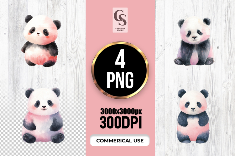 Cute Panda Clipart Image 23