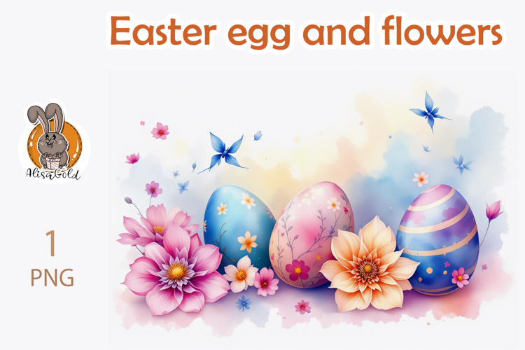 Easter eggs, flower, pattern