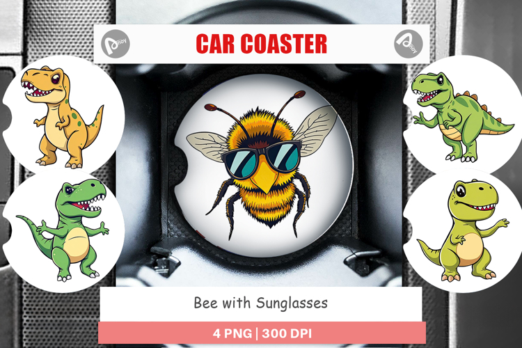 Car Coaster Cool Bee