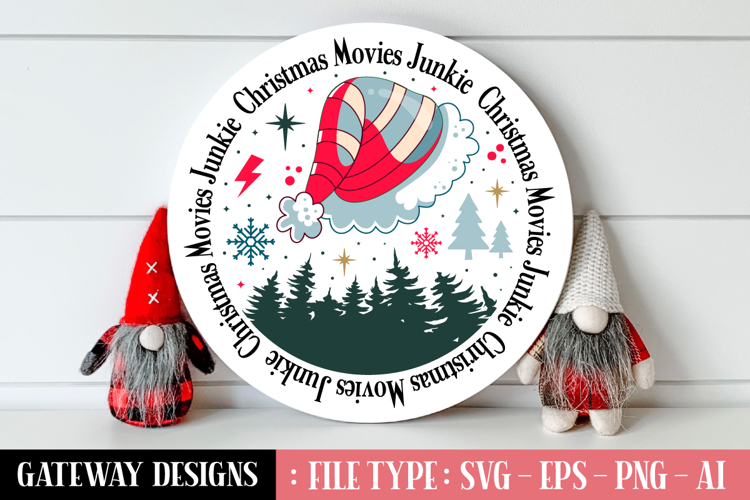 Christmas Movies Junkie svg design