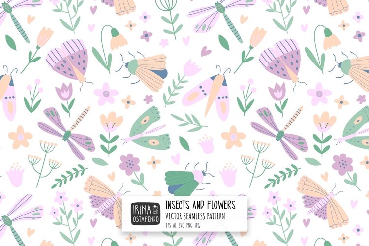 Butterflies & Wildflowers Pattern