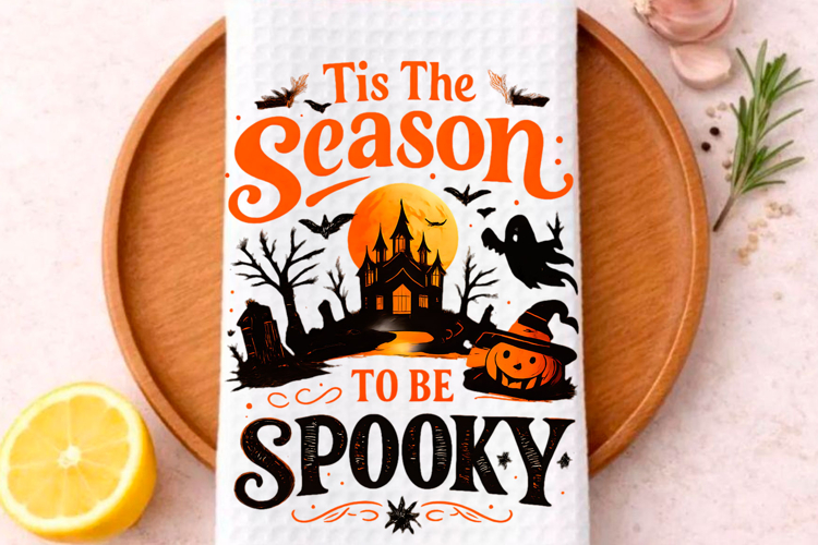 Halloween Kitchen Towel PNG, Funny Halloween PNG