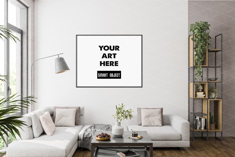 Horizontal frame mockup - movable & scalable frame example image 1