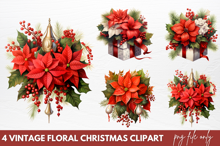 Christmas Floral Svg Image 3