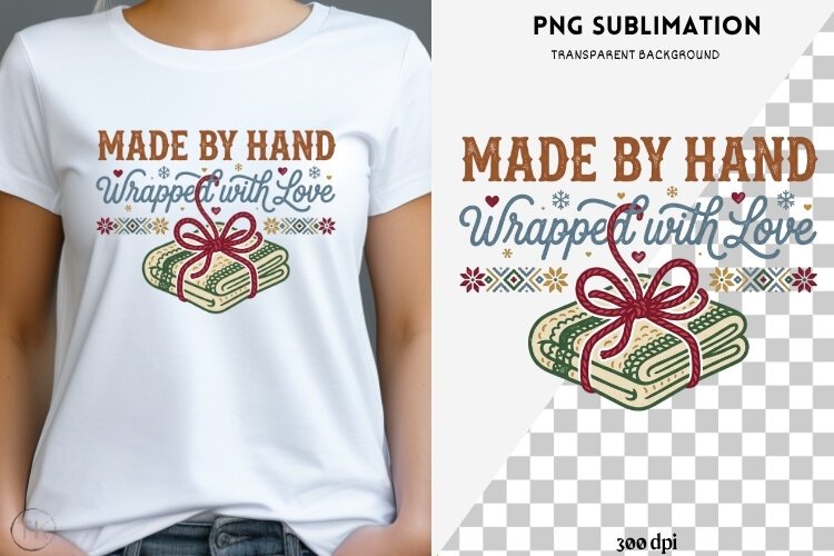 Christmas crochet png design for T-shirts example image 1