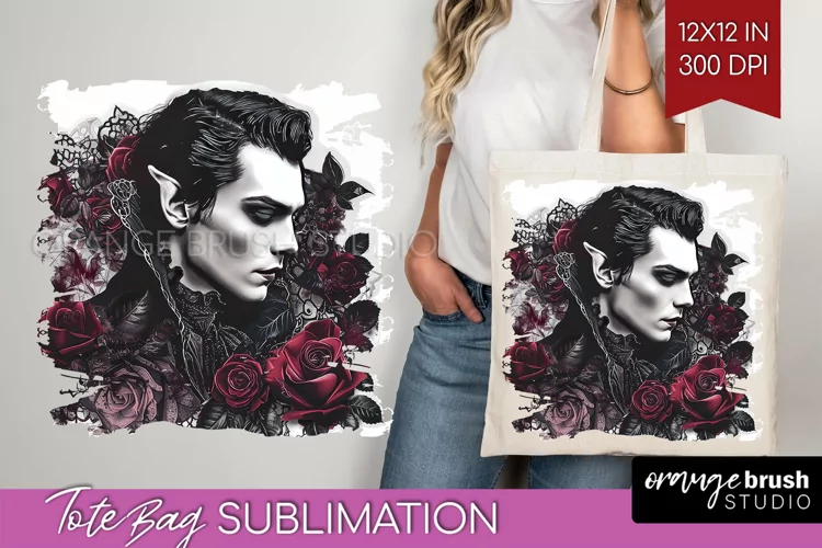 Dark Gothic Tote Bag - Victorian Gothic Tote Bag PNG