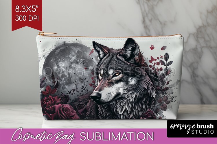 Dark Gothic Cosmetic Bag - Victorian Gothic Makeup Bag PNG example image 1