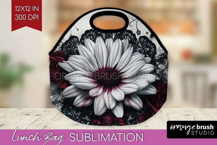 Dark Gothic Lunch Bag - Victorian Gothic Lunch Bug PNG