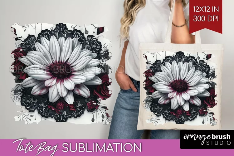 Dark Gothic Tote Bag - Victorian Gothic Tote Bag PNG