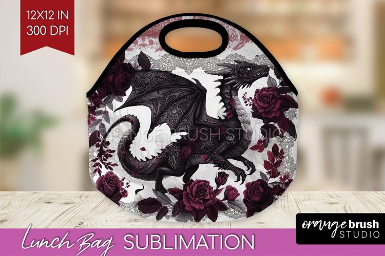 Dark Gothic Lunch Bag - Victorian Gothic Lunch Bug PNG example image 1
