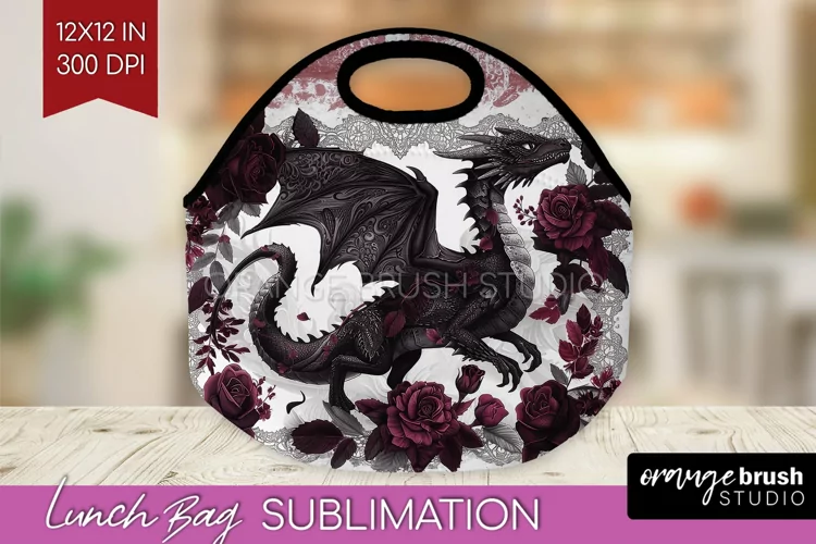 Dark Gothic Lunch Bag - Victorian Gothic Lunch Bug PNG