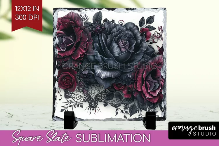 Dark Gothic Slate PNG - Victorian Gothic Square Slate