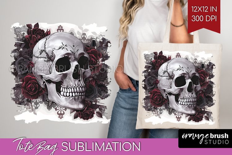 Dark Gothic Tote Bag - Victorian Gothic Tote Bag PNG example image 1