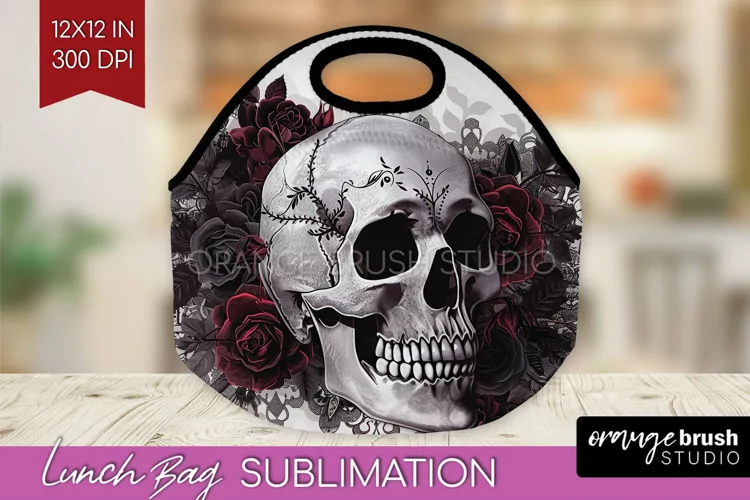 Dark Gothic Lunch Bag - Victorian Gothic Lunch Bug PNG
