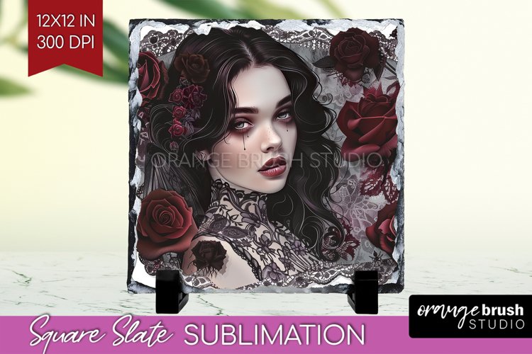 Dark Gothic Slate PNG - Victorian Gothic Square Slate example image 1