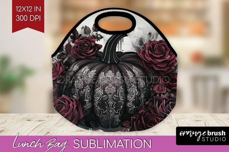 Dark Gothic Lunch Bag - Victorian Gothic Lunch Bug PNG example image 1