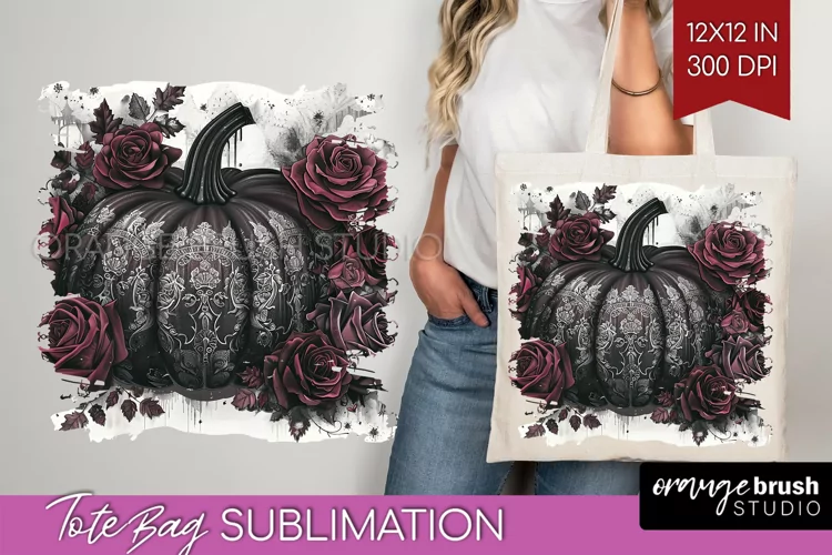 Dark Gothic Tote Bag - Victorian Gothic Tote Bag PNG
