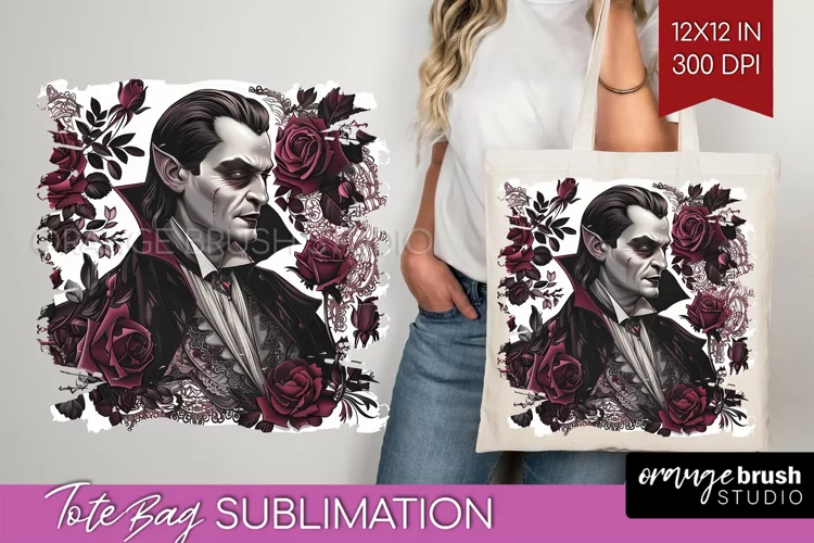 Dark Gothic Tote Bag - Victorian Gothic Tote Bag PNG