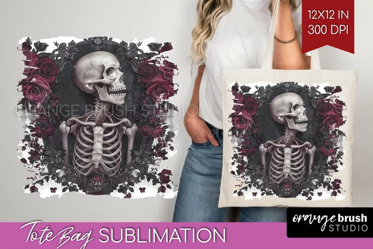Dark Gothic Tote Bag - Victorian Gothic Tote Bag PNG