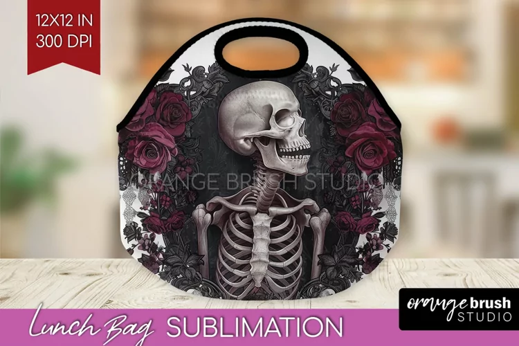 Dark Gothic Lunch Bag - Victorian Gothic Lunch Bug PNG