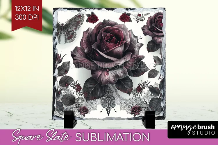 Dark Gothic Slate PNG - Victorian Gothic Square Slate