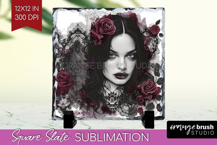 Dark Gothic Slate PNG - Victorian Gothic Square Slate example image 1