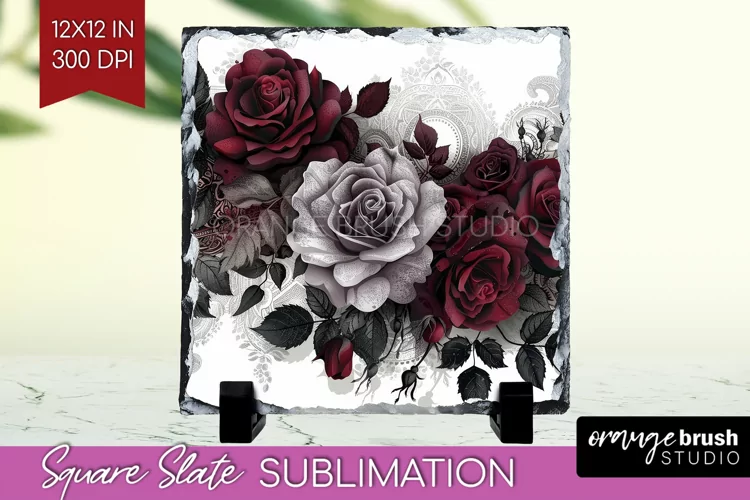Dark Gothic Slate PNG - Victorian Gothic Square Slate