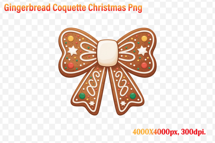 Gingerbread Coquette Christmas PNG Sublimation