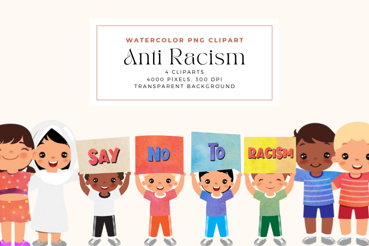 Anti-Racism Kids Clipart