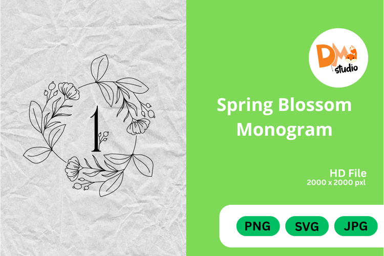 Spring Blossom Monogram