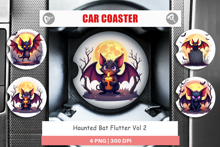Car Coaster Halloween Bat Flutter