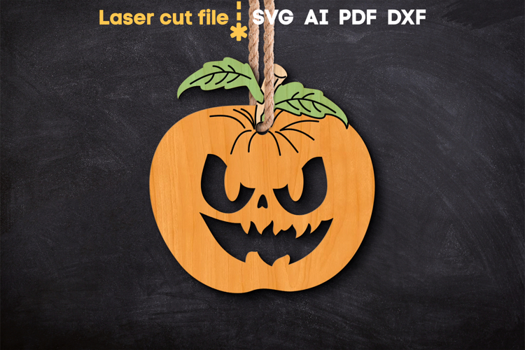 Halloween Apple Ornament SVG laser cut file for Glowforge