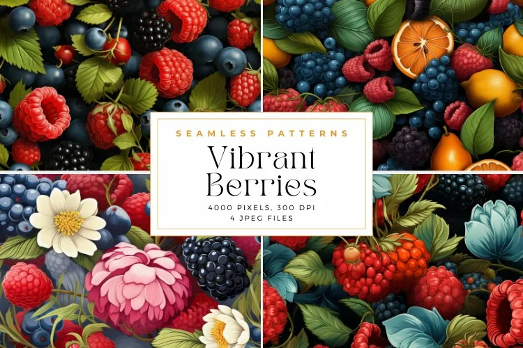 4 Vibrant Berries Pattern