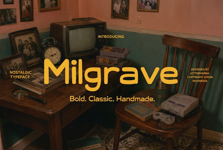 Milgrave: A Classic Geometric Font With Handwritten Style example image 1
