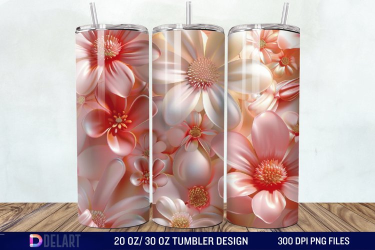 3D Floral Tumbler Wrap example image 1