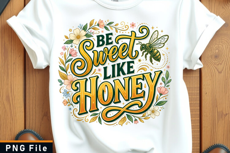 Be sweet like honey, Inspirational quote sublimation PNG example image 1