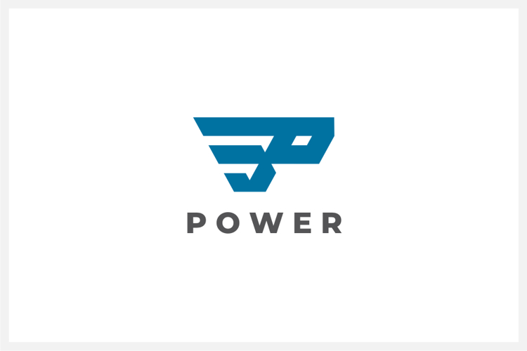 Power Letter P Logo Design Vector