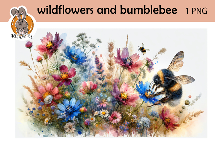 wildflowers, bumblebee