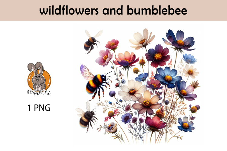 wildflowers, bumblebee